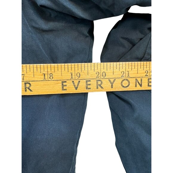 Abercrombie & Fitch Black Hooded Parka Coat Removable Faux Fur Trim Size M Faded - Picture 10 of 13